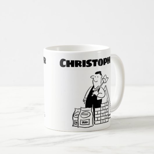 Cadeau pour un constructeur avec nom ajouté Mug ca (Devant droit)