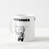 Cadeau pour un échafaudage avec un nom ajouté Mug (Devant gauche)