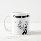 Cadeau pour un échafaudage avec un nom ajouté Mug (Gauche)