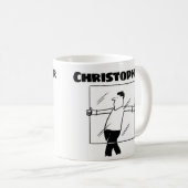 Cadeau pour un Glazier avec nom café Mug (Devant droit)