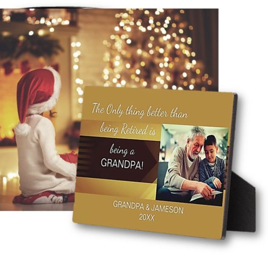 Cadeau préféré ! Plaque photo de grand-père à la r