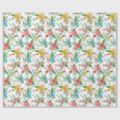 Cadeau Première Communion Florale | Papier d'enrobage (Plat)