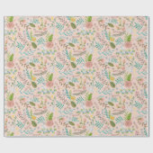 Cadeau Première Communion Florale | Papier d'enrobage (Plat)