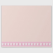 Cadeau Première nappe de partie rose dent, papier d'embal (Plat)