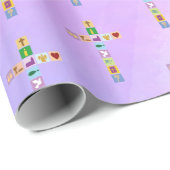 Cadeau Première Sainte Communion Symboles de croix Papier (Coin rond)