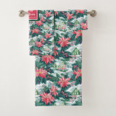 Cadeau preppy de Noël chic rose chaud et vert (En situation)
