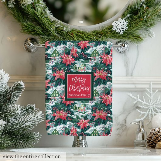 Cadeau preppy de Noël chic rose chaud et vert