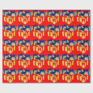 Cadeau Présente du papier d'enrobage rouge