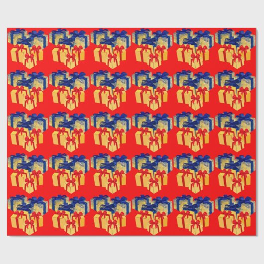 Cadeau Présente du papier d'enrobage rouge (Plat)
