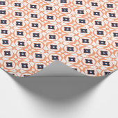 Cadeau Presque Shippo Orange et Navy Wrapper Papier (Coin)