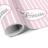 Cadeau Princesse papier d'emballage (Coin rond)