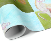 Cadeau Princesse - Papier d'emballage (Coin rond)