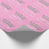 Cadeau Princesse papier d'emballage de bébé PERSONNALISÉ (Coin)