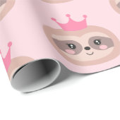 Cadeau Princesse rose mignonne papier d'emballage de (Coin rond)