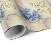 Cadeau Profitez des petites choses papier enveloppant bri (Coin rond)