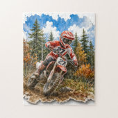 Cadeau Puzzle de Course de Motocross pour Garçons (Vertical)