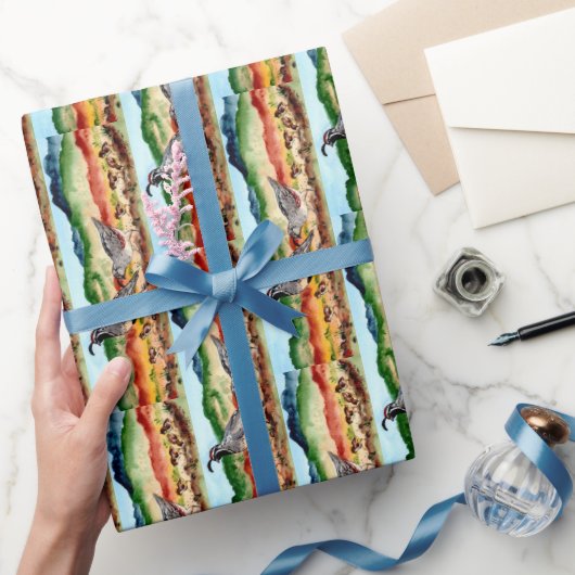 Cadeau Quail Family Southwestern Wrapper Papier Peeps (Cadeaux)