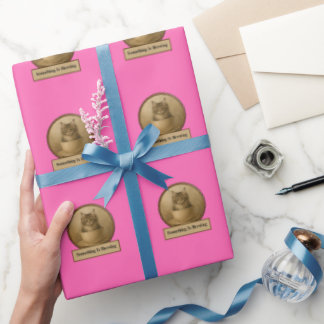 Cadeau Quelque chose se prépare Rose Chaud Papier d'embal