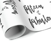 Cadeau Quinze & Fabuleux 15 / Papier d'enveloppement Quin (Coin rond)