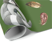 Cadeau Raccoons de Noël | Papier écolo (Coin rond)