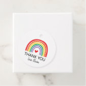 Cadeau Rainbow Birthday Merci Favoriser les étiquettes (En situation)
