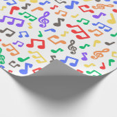 Cadeau Rainbow Musical Notes Papier d'enveloppement (Coin)