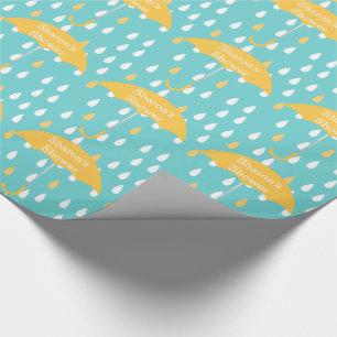 Cadeau Raindrops papier d'enveloppement de douche personn