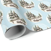 Cadeau Ramener à la maison l'arbre papier d'enveloppement (Coin rond)