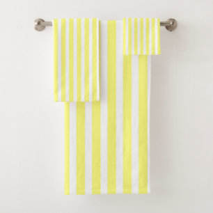 Cadeau rayé jaune et blanc