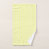 Cadeau rayé jaune et blanc (Serviette à main)
