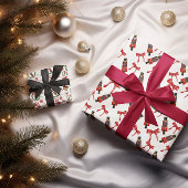 Cadeau Red Bow Black Bow Vacances Noël Papier d'enveloppe