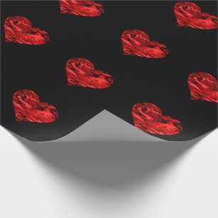 Cadeau Red Camo Hearts Valentine Linen Papier d'enveloppe