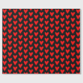 Cadeau Red Heart Valentine's Day Heart Wrapping Papier (Plat)