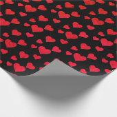 Cadeau Red Hearts Motif Valentine's Day Wrapping Papier (Coin)