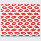 Cadeau Red Lipstick Baiser Motif Valentine papier envelop (Plat)