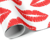 Cadeau Red Lipstick Baiser Motif Valentine papier envelop (Coin rond)