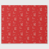 Cadeau Red Love Valentine's Day Wrapping Papier (Plat)