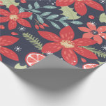 Cadeau Red Poinsettia MERRY CHRISTMAS WRAPPER PAPIER<br><div class="desc">Red Poinsettia MERRY CHRISTMAS WRAPPER PAPIER</div>