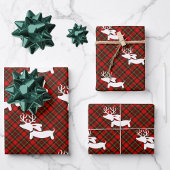 Cadeau Reindeer Dachshund Feuilles papier d'enveloppement