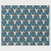 Cadeau Reindeer Mistletoe Papier d'enveloppement de la ve (Plat)