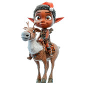 Cadeau Reindeer Rider Christmas Elf Wrapper Papier