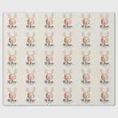 Cadeau Reindeer Tan Funny Noël Vacances Papier d'envelopp (Plat)