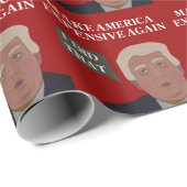 Cadeau Rendre l'Amérique coûteuse - Envelopper le papier (Coin rond)