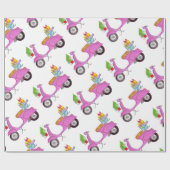 Cadeau Retrait à la main scooter de Noël Wrapper Papier (Plat)