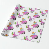 Cadeau Retrait à la main scooter de Noël Wrapper Papier (Déroulé)