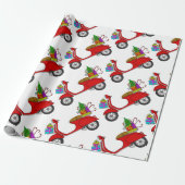 Cadeau Retrait à la main scooter de Noël Wrapper Papier (Déroulé)