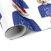 Cadeau Retriever Doré avec papier d'enveloppement doux (Coin rond)