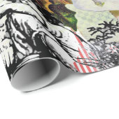 Cadeau RETRO ANGEL CHRISTMAS COLLAGE Papier de recouvreme (Coin rond)