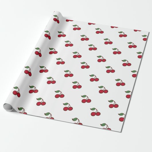 Cadeau Retro Cherry Holiday Toutes les Occasions Papier d (Déroulé)