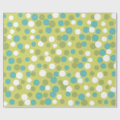 Cadeau Retro Lime Turquoise Anniversaire Papier d'envelop (Plat)